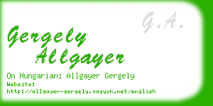 gergely allgayer business card